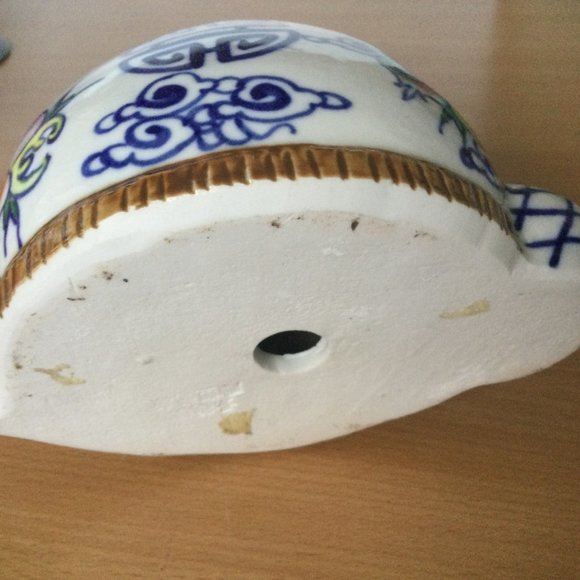 Vintage Chinese Jingdezhen Happy laughing Buddha blue figurine statue 景德镇雕塑瓷厂 - Picture 6 of 7